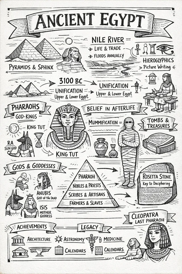 Ancient Egypt sketchnote poster