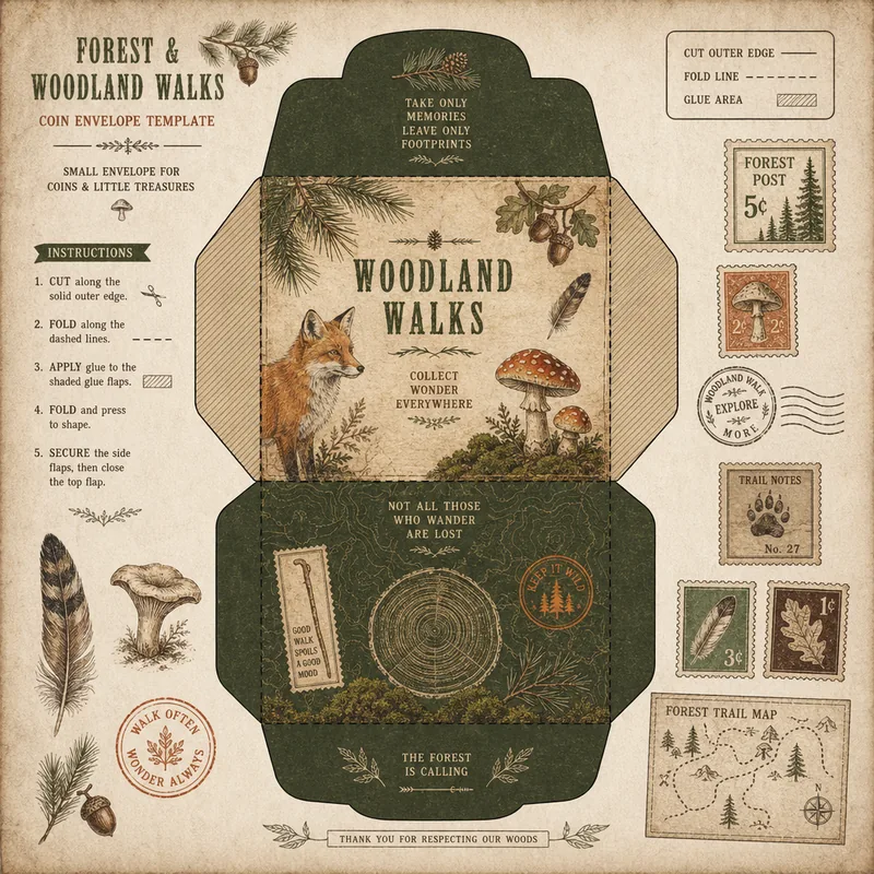 Forest & Woodland Walks — Coin Envelope (1:1)