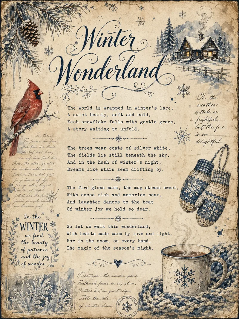 Winter Wonderland — Script & Manuscript Page (3:4)