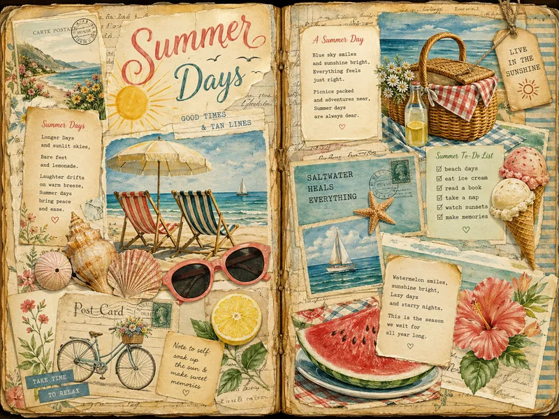 Summer Days — Double Page Spread (4:3)