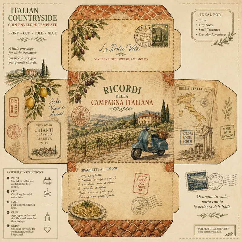 Italian Countryside — Coin Envelope (1:1)