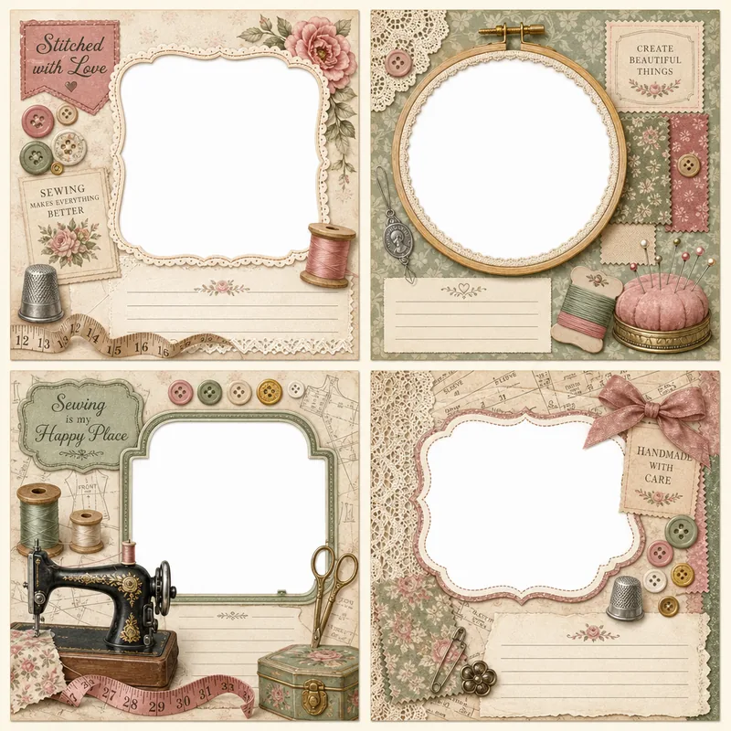 Sewing & Needlework — Mini Library Envelope (1:1)
