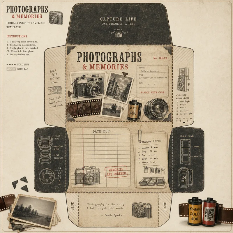 Photography & Cameras — Numbered Vintage Tags (1:1)