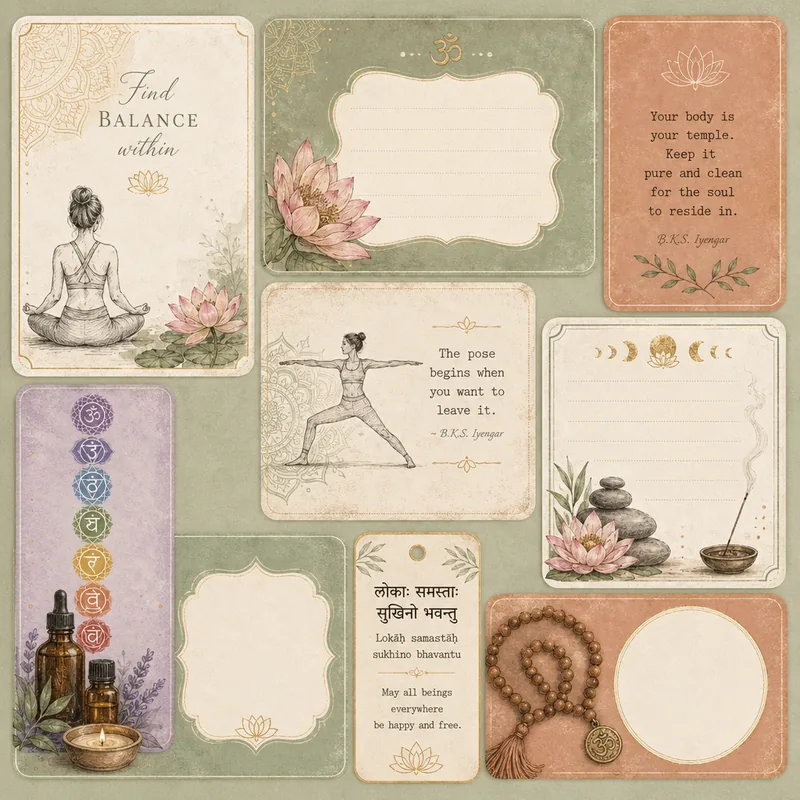Yoga & Wellness — Yoga Journaling Cards (1:1)