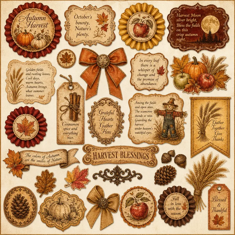 Autumn Harvest — Decorative Embellishments (1:1)
