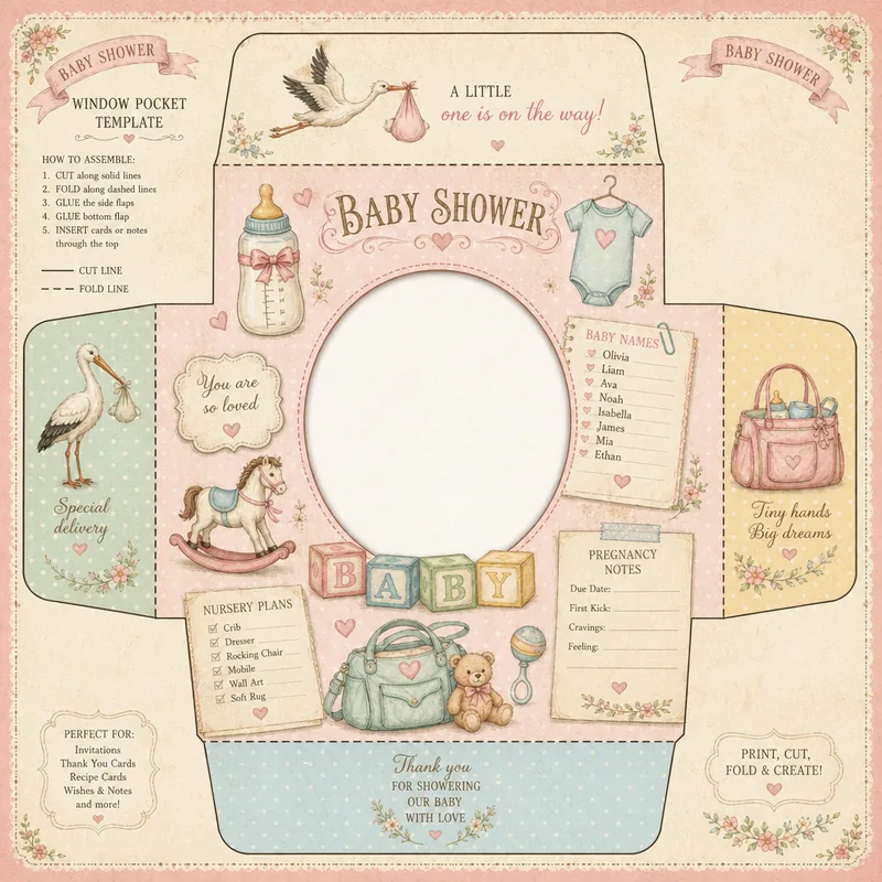 Baby Shower — Window Pocket (1:1)