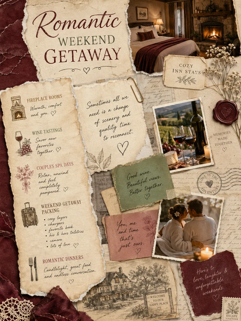 Romantic Weekend Getaway — Asymmetric Layout Page (3:4)