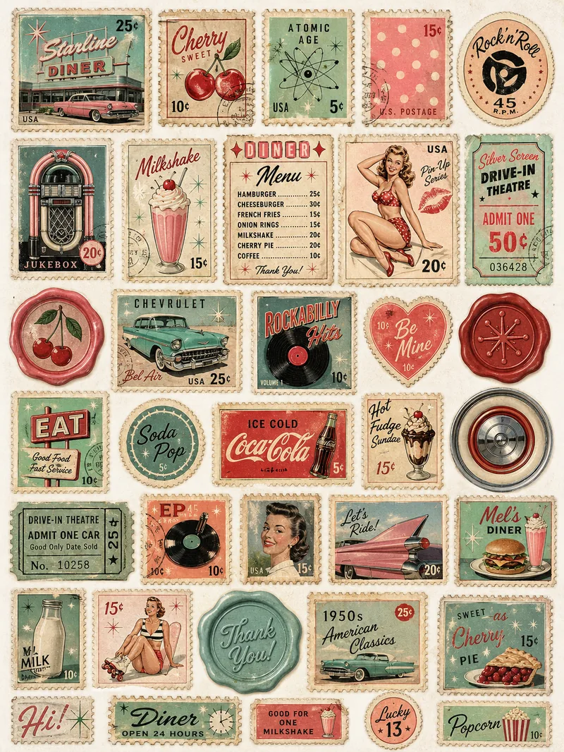 1950s Americana — Stamps & Seals Collection (3:4)
