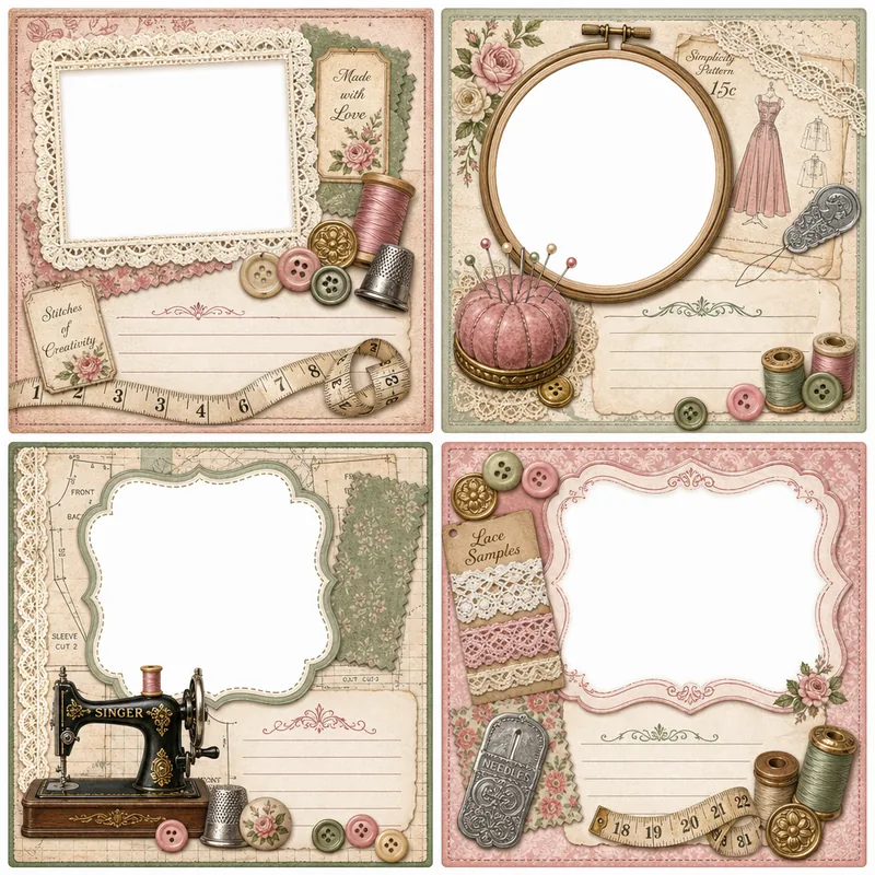 Sewing & Needlework — Photo-Spot Cards (1:1)