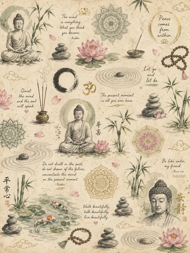 Meditation & Zen — Scattered Element Pattern (3:4)